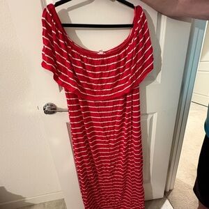 Westport Red and White Striped Dress